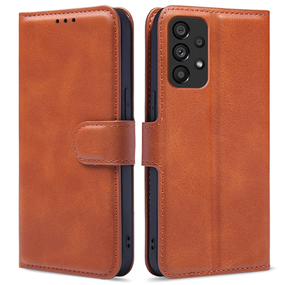 For Samsung Galaxy A53 5G PU Leather Flip Cover Wallet Design Stand TPU Shockproof Inner Shell Magnetic Phone Case