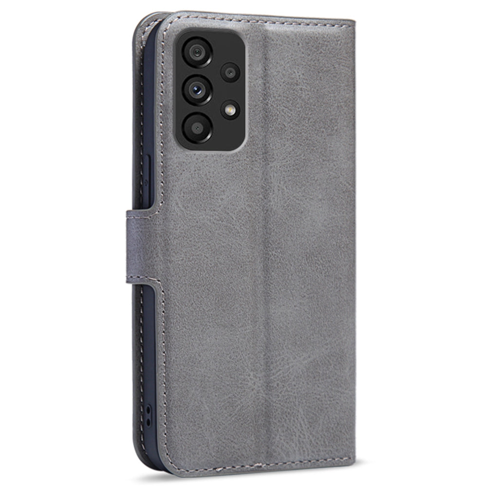 For Samsung Galaxy A53 5G PU Leather Flip Cover Wallet Design Stand TPU Shockproof Inner Shell Magnetic Phone Case