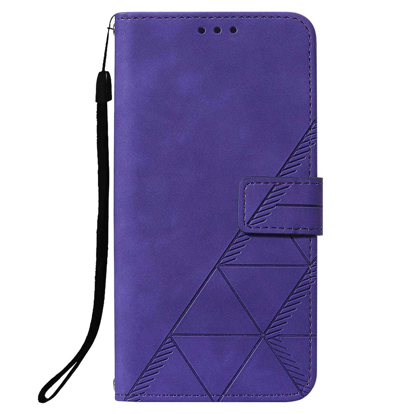 YB Imprinting Series-1 For Samsung Galaxy S23 Ultra Flip Stand Wallet Phone Case Hand Strap Business Imprinted Lines PU Leather Phone Cover
