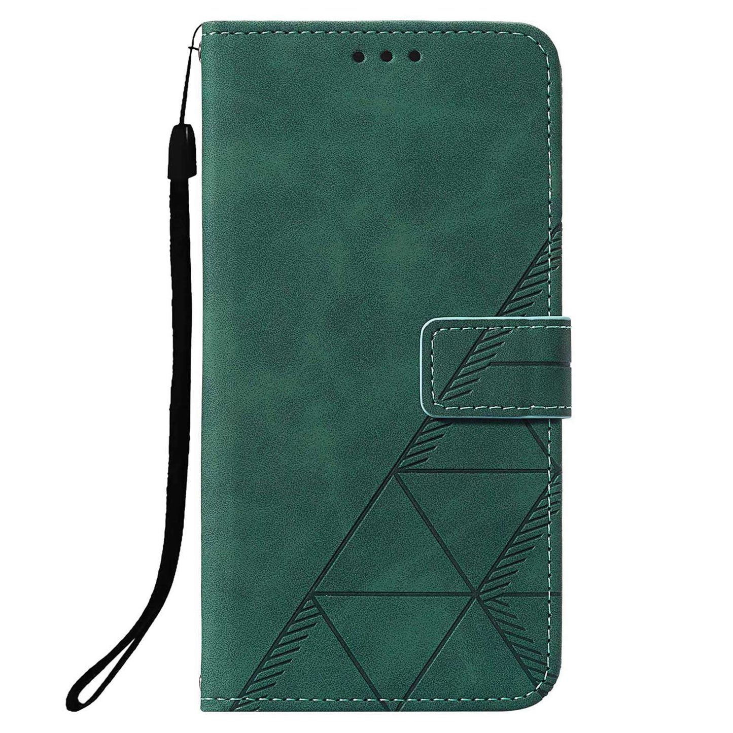 YB Imprinting Series-1 For Samsung Galaxy S23 Ultra Flip Stand Wallet Phone Case Hand Strap Business Imprinted Lines PU Leather Phone Cover