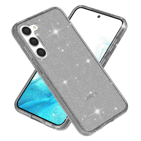 For Samsung Galaxy S23 Plus Anti-fall Glittery Powder Soft TPU + Hard PC Phone Case Protective Back Cover
