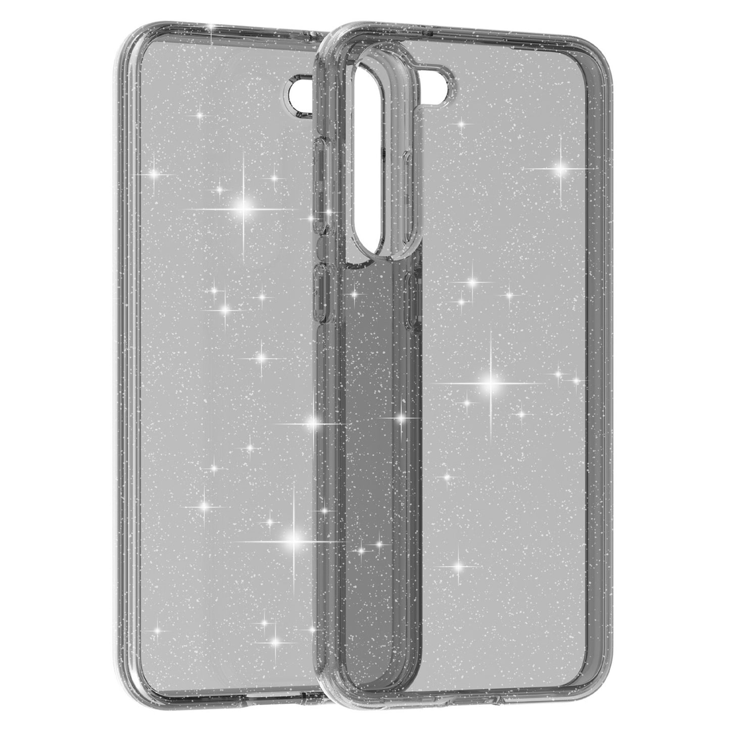 For Samsung Galaxy S23 Plus Anti-fall Glittery Powder Soft TPU + Hard PC Phone Case Protective Back Cover