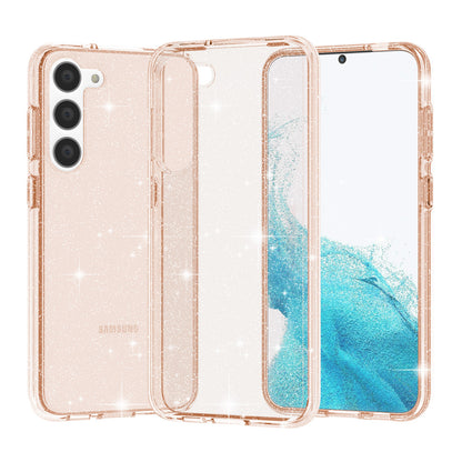 For Samsung Galaxy S23 Plus Anti-fall Glittery Powder Soft TPU + Hard PC Phone Case Protective Back Cover
