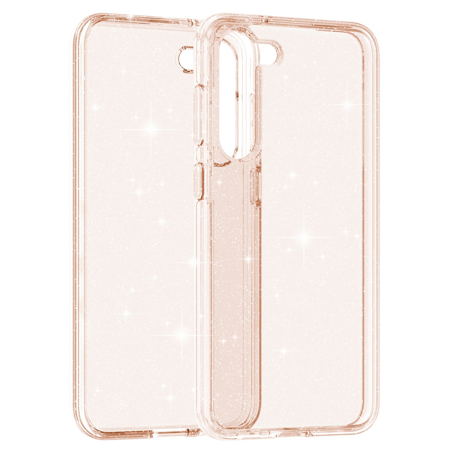 For Samsung Galaxy S23 Plus Anti-fall Glittery Powder Soft TPU + Hard PC Phone Case Protective Back Cover