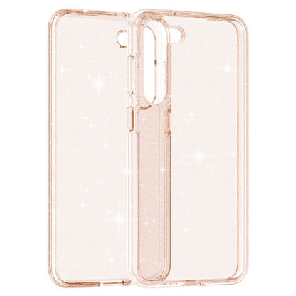 For Samsung Galaxy S23 Plus Anti-fall Glittery Powder Soft TPU + Hard PC Phone Case Protective Back Cover