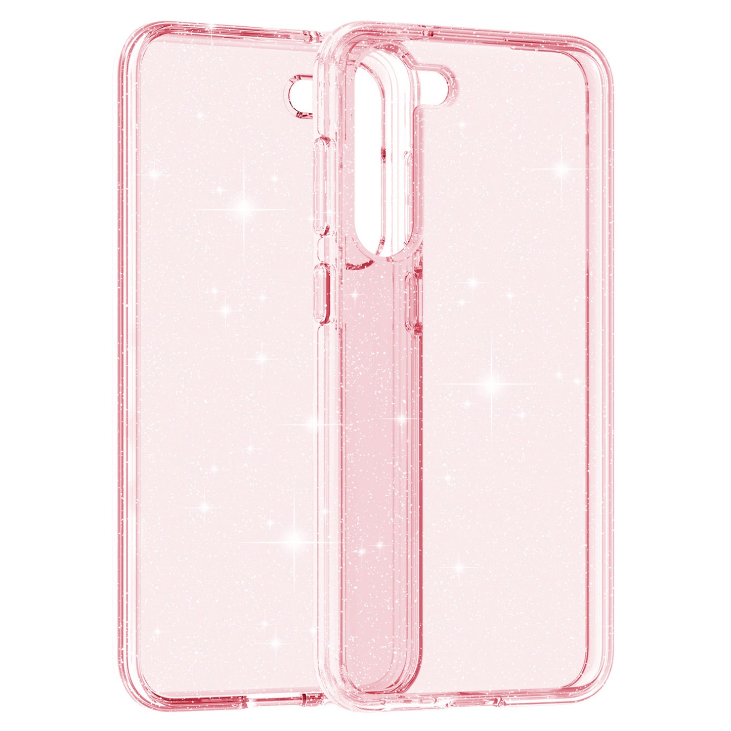 For Samsung Galaxy S23 Plus Anti-fall Glittery Powder Soft TPU + Hard PC Phone Case Protective Back Cover