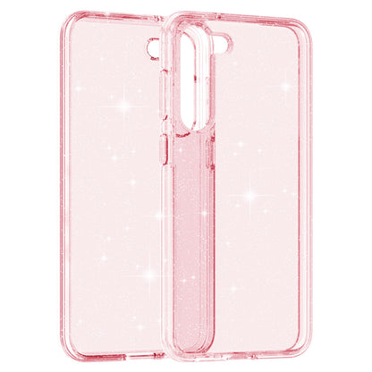 For Samsung Galaxy S23 Plus Anti-fall Glittery Powder Soft TPU + Hard PC Phone Case Protective Back Cover