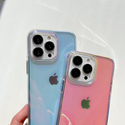 For iPhone 13 Pro 6.1 inch Electroplating Gradient Drop-proof Phone Case Slim Anti-scratch Mobile Phone Cover