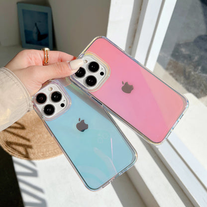 For iPhone 13 Pro 6.1 inch Electroplating Gradient Drop-proof Phone Case Slim Anti-scratch Mobile Phone Cover