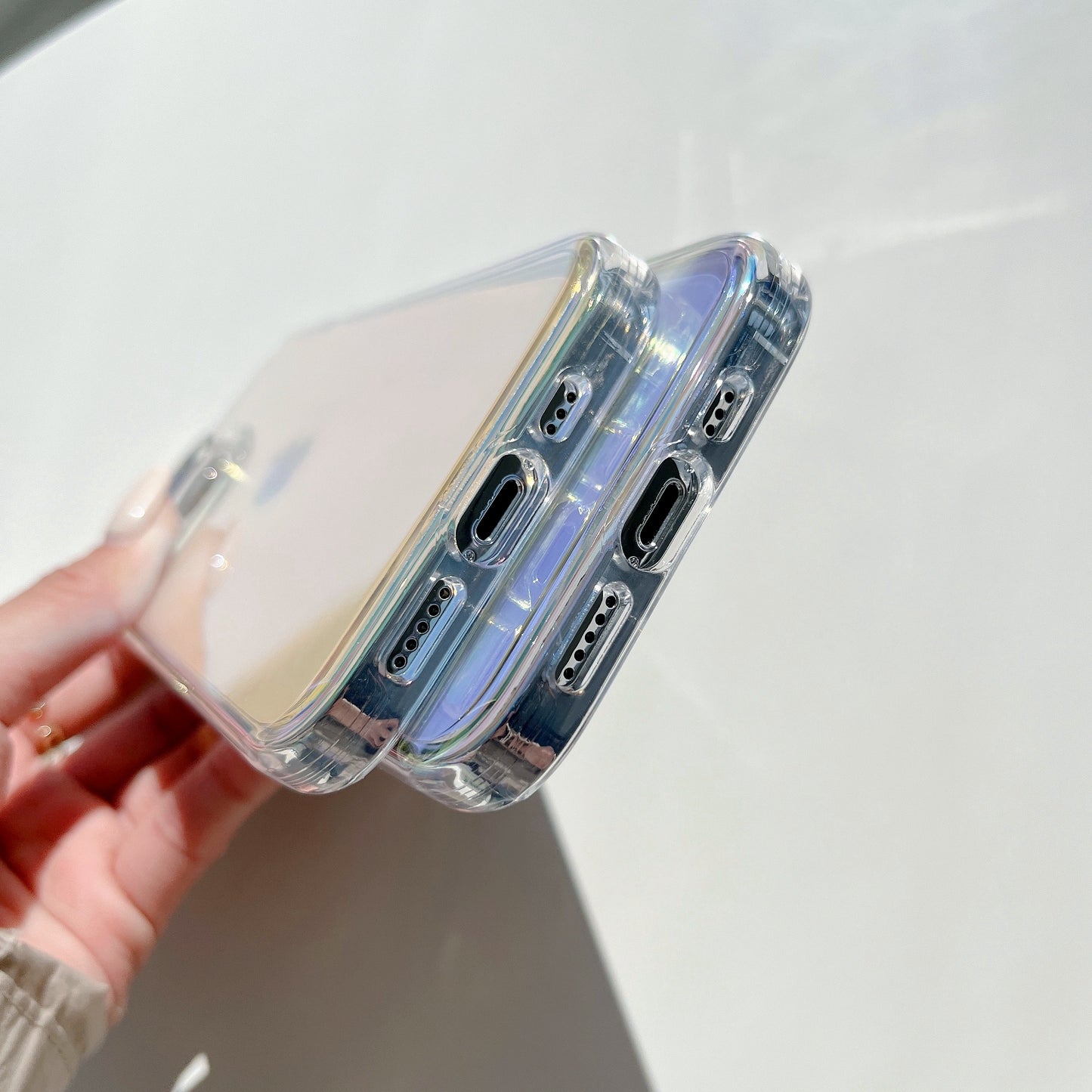 For iPhone 13 Pro 6.1 inch Electroplating Gradient Drop-proof Phone Case Slim Anti-scratch Mobile Phone Cover