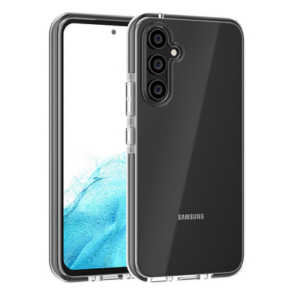 For Samsung Galaxy A34 5G Bi-color Clear Back Cover Combo Soft TPU+TPE Frame Drop-proof Protective Phone Case