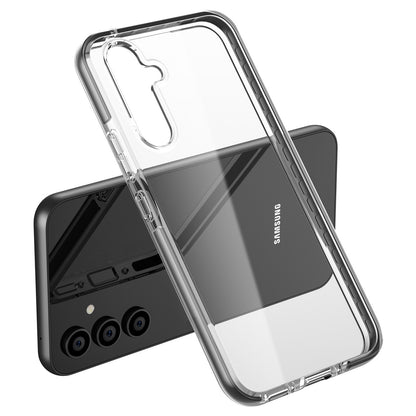 For Samsung Galaxy A34 5G Bi-color Clear Back Cover Combo Soft TPU+TPE Frame Drop-proof Protective Phone Case