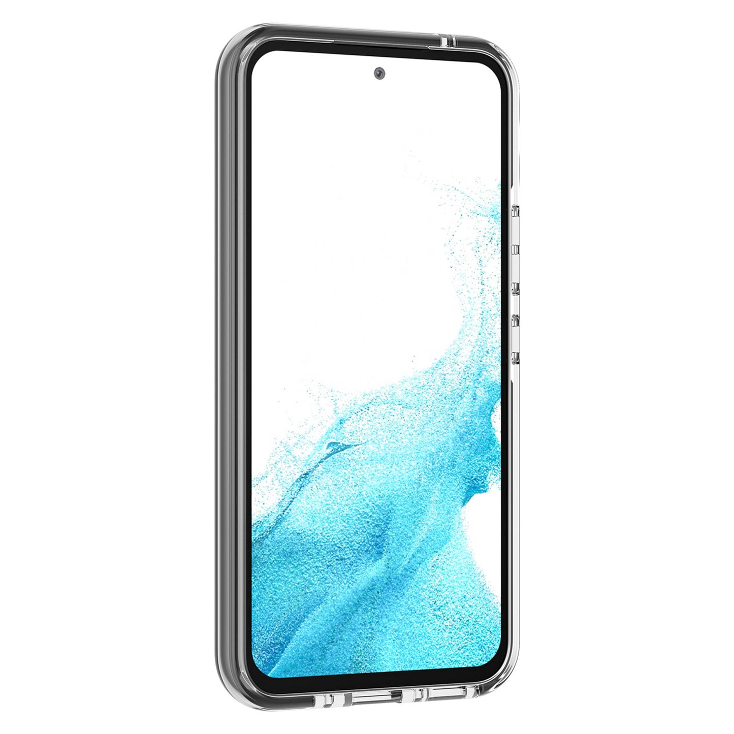 For Samsung Galaxy A34 5G Bi-color Clear Back Cover Combo Soft TPU+TPE Frame Drop-proof Protective Phone Case