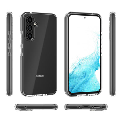 For Samsung Galaxy A34 5G Bi-color Clear Back Cover Combo Soft TPU+TPE Frame Drop-proof Protective Phone Case