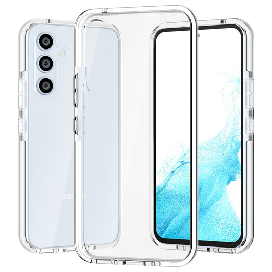 For Samsung Galaxy A34 5G Bi-color Clear Back Cover Combo Soft TPU+TPE Frame Drop-proof Protective Phone Case