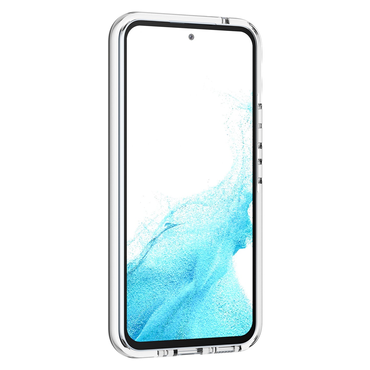 For Samsung Galaxy A34 5G Bi-color Clear Back Cover Combo Soft TPU+TPE Frame Drop-proof Protective Phone Case