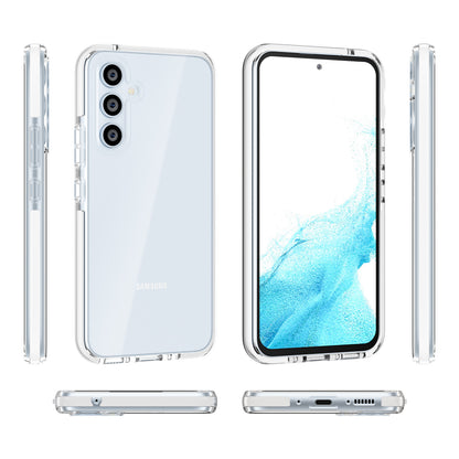 For Samsung Galaxy A34 5G Bi-color Clear Back Cover Combo Soft TPU+TPE Frame Drop-proof Protective Phone Case