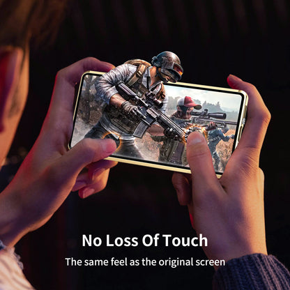 For Samsung Galaxy S23 Ultra Anti-peep Single-Sided Tempered Glass+PC Panel Anti-scratch Phone Cover with Safety Buckle and Magnetic Adsorption Metal Frame