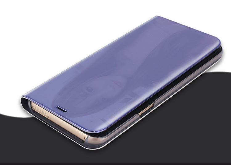 For Samsung Galaxy S8 Plus G955 Plated Mirror Surface View Leather Stand Mobile Case Smart Cell Phone Accessory