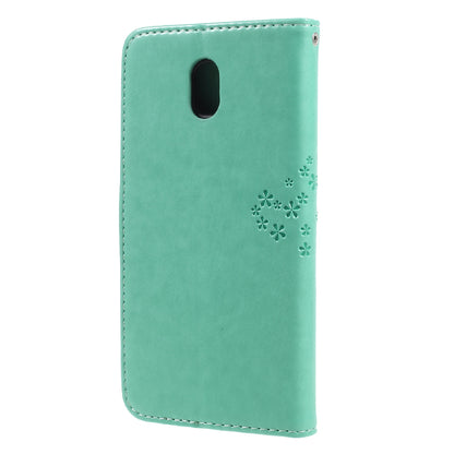 Imprint Tree Owl Leather Wallet Case for Samsung Galaxy J3 (2017) EU Version