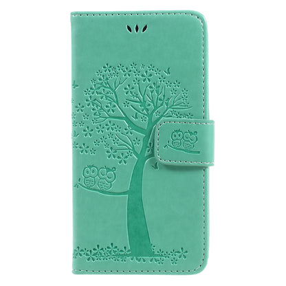 Imprint Tree Owl Leather Wallet Case for Samsung Galaxy J3 (2017) EU Version