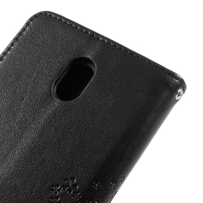 Imprint Tree Owl Leather Wallet Case for Samsung Galaxy J3 (2017) EU Version