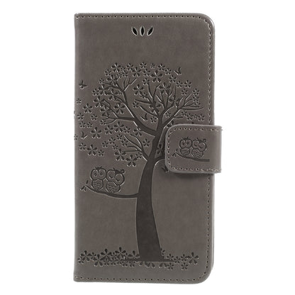 Imprint Tree Owl Leather Wallet Case for Samsung Galaxy J3 (2017) EU Version