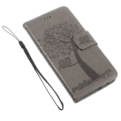 Imprint Tree Owl Leather Wallet Case for Samsung Galaxy J3 (2017) EU Version