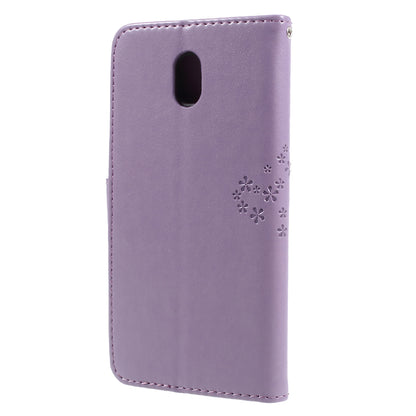 Imprint Tree Owl Leather Wallet Case for Samsung Galaxy J3 (2017) EU Version