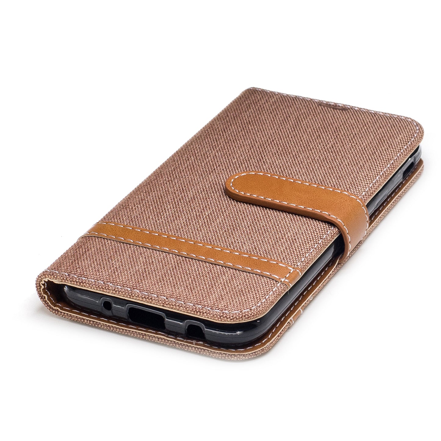 Two-tone Jean Cloth PU Leather Wallet Stand Case for Samsung Galaxy J5 (2017) J530 EU Version