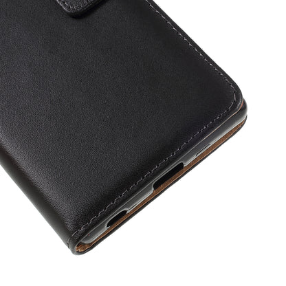 Genuine Split Leather Wallet Case for Sony Xperia Z5 / Z5 Dual