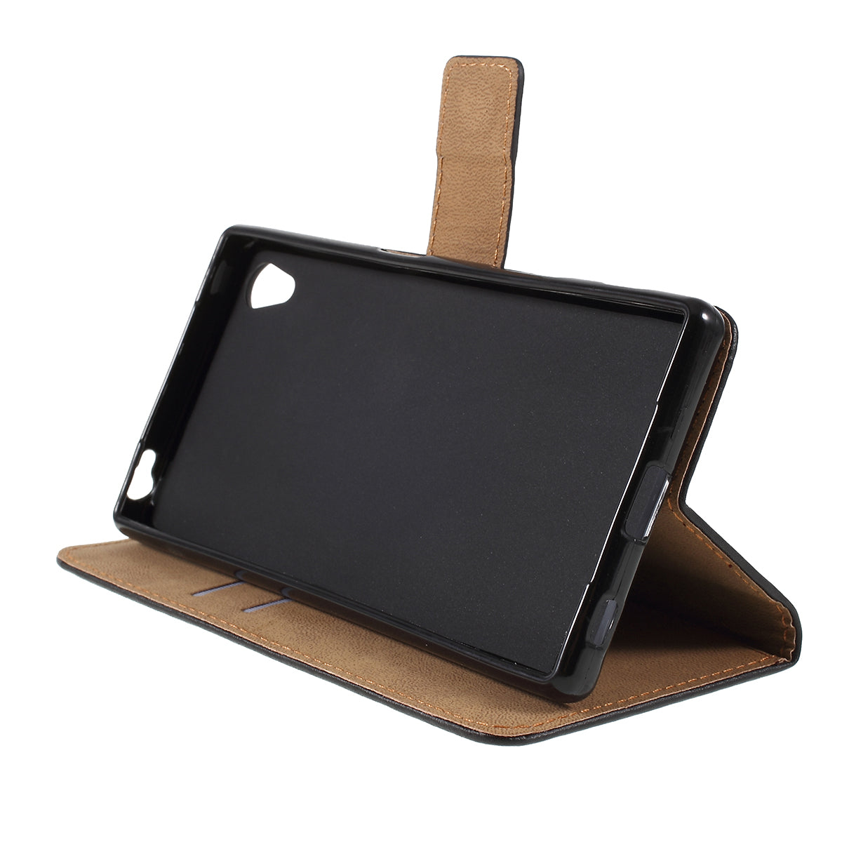 Genuine Split Leather Wallet Case for Sony Xperia Z5 / Z5 Dual