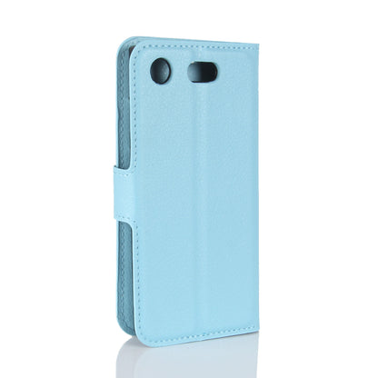 Litchi Grain Card Slots Leather Protective Flip Case Cover for Sony Xperia XZ1 Compact Wallet Stand Phone Case