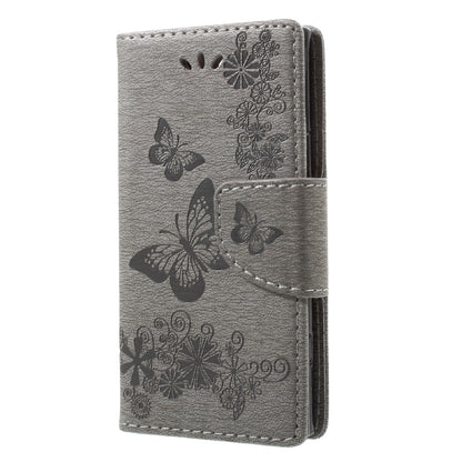 Imprint Butterfly Flower Leather Flip Wallet Stand Phone Case for Sony Xperia XZ1 Compact