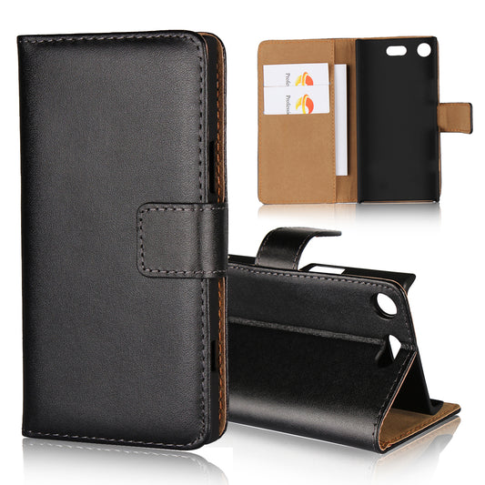 Wallet Stand Split Leather Case for Sony Xperia XZ1 Compact