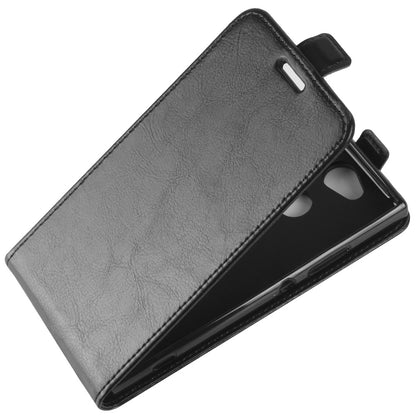 Crazy Horse Vertical Flip Card Holder Leather Case for Sony Xperia XA2