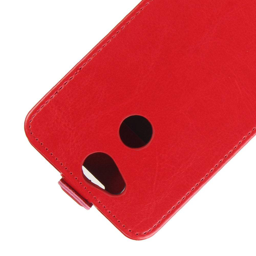 Crazy Horse Vertical Flip Card Holder Leather Case for Sony Xperia XA2