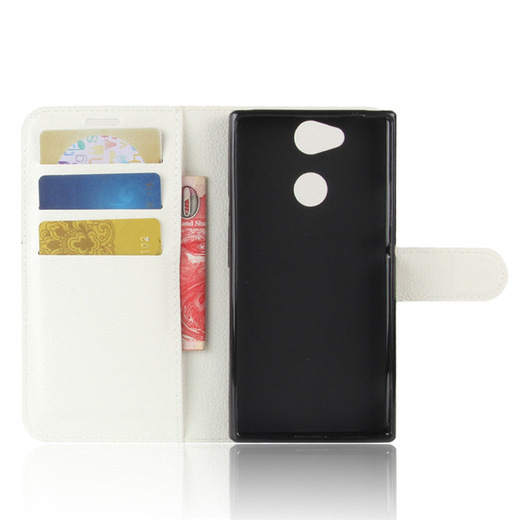 Litchi Texture PU Leather Wallet Stand Case for Sony Xperia XA2