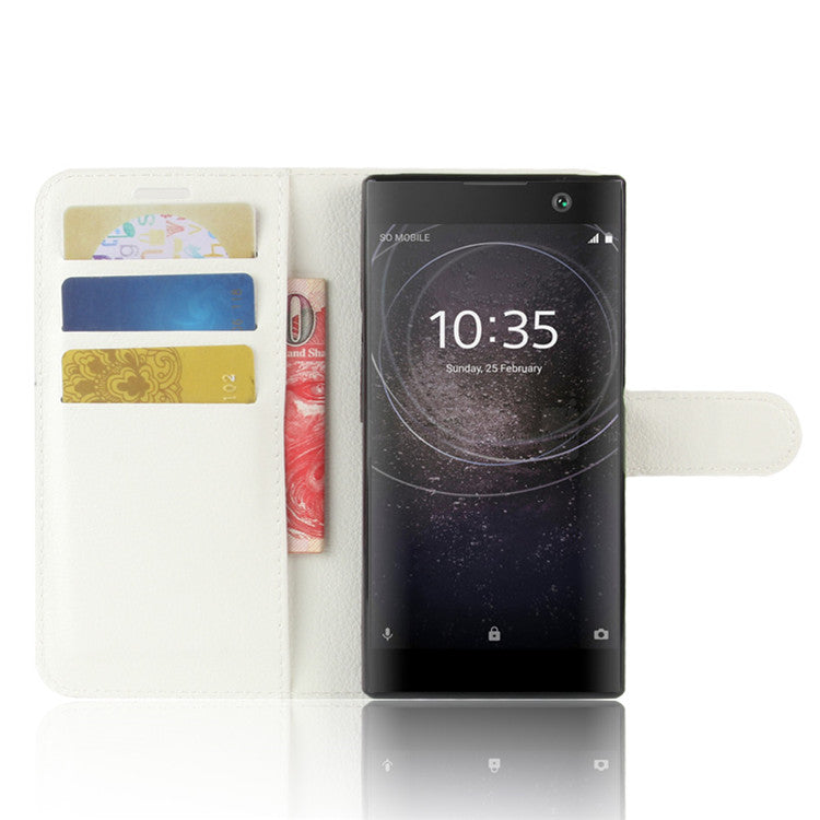 Litchi Texture PU Leather Wallet Stand Case for Sony Xperia XA2