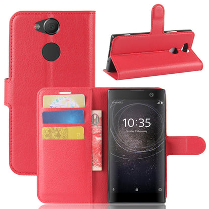 Litchi Texture PU Leather Wallet Stand Case for Sony Xperia XA2