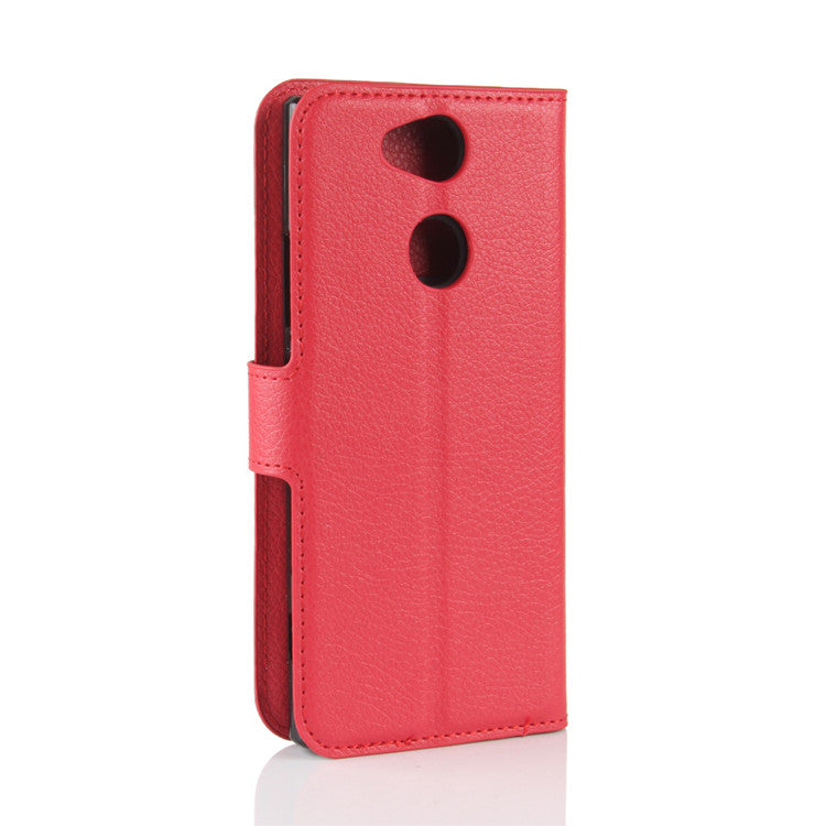 Litchi Texture PU Leather Wallet Stand Case for Sony Xperia XA2