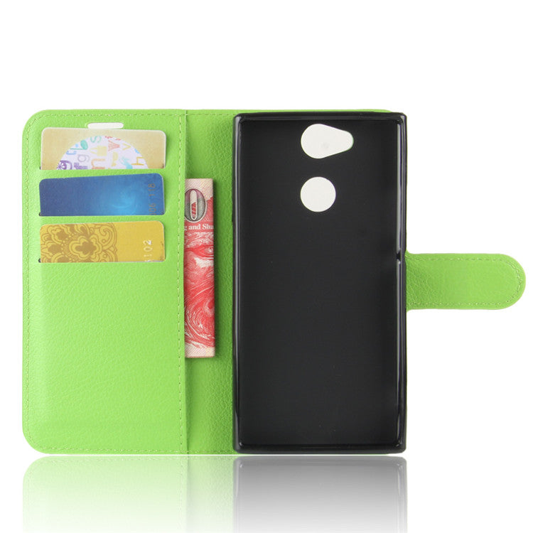 Litchi Texture PU Leather Wallet Stand Case for Sony Xperia XA2