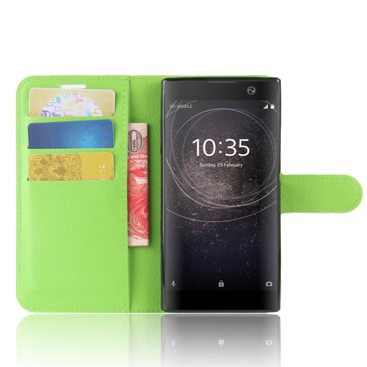 Litchi Texture PU Leather Wallet Stand Case for Sony Xperia XA2
