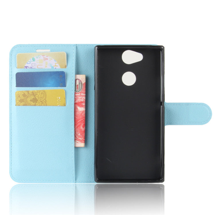 Litchi Texture PU Leather Wallet Stand Case for Sony Xperia XA2