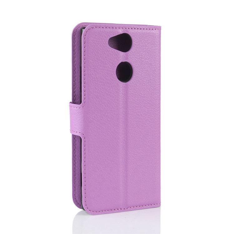 Litchi Texture PU Leather Wallet Stand Case for Sony Xperia XA2