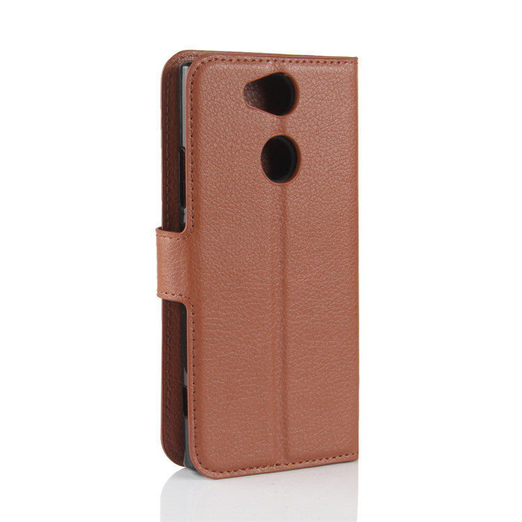 Litchi Texture PU Leather Wallet Stand Case for Sony Xperia XA2