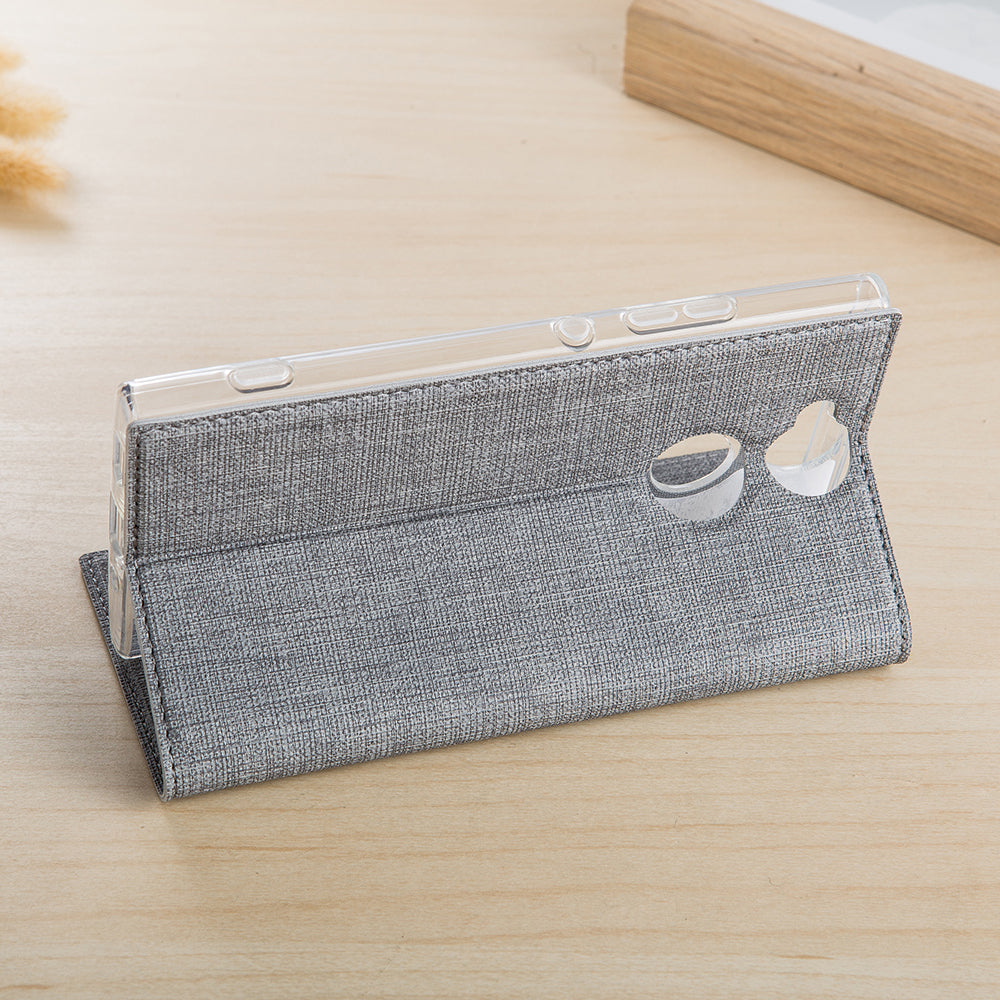 VILI DMX Style Cross Texture Leather Card Slot Phone Case for Sony Xperia XA2