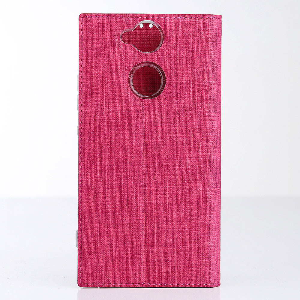 VILI DMX Style Cross Texture Leather Card Slot Phone Case for Sony Xperia XA2