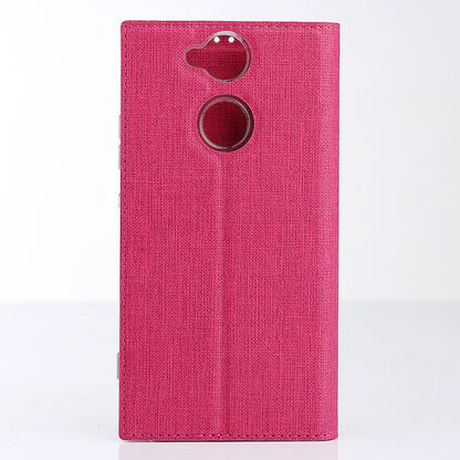 VILI DMX Style Cross Texture Leather Card Slot Phone Case for Sony Xperia XA2