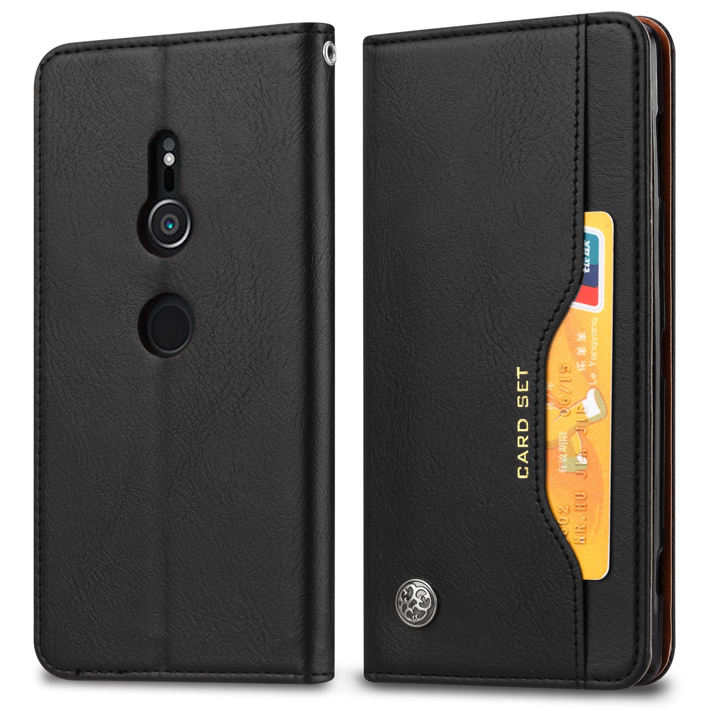 Auto-absorbed Leather Stand Phone Case for Sony Xperia XZ2